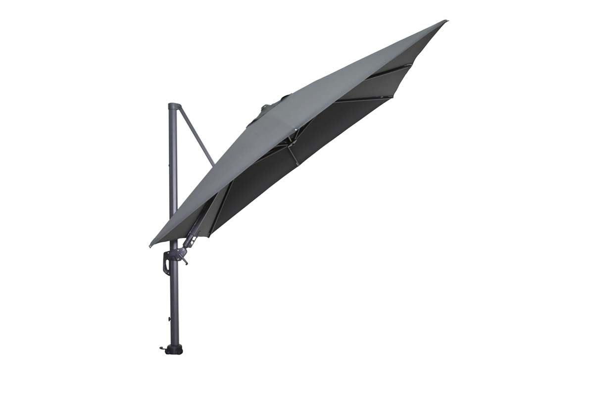 Hawaii parasol - 300x300 cm - carbon black - donker grijs