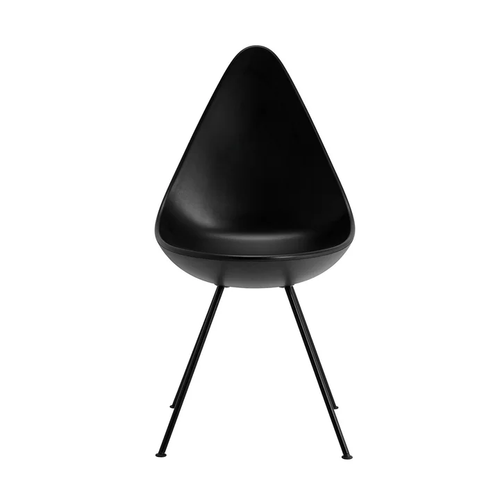 Fritz Hansen - Drop Stuhl, schwarz / schwarz