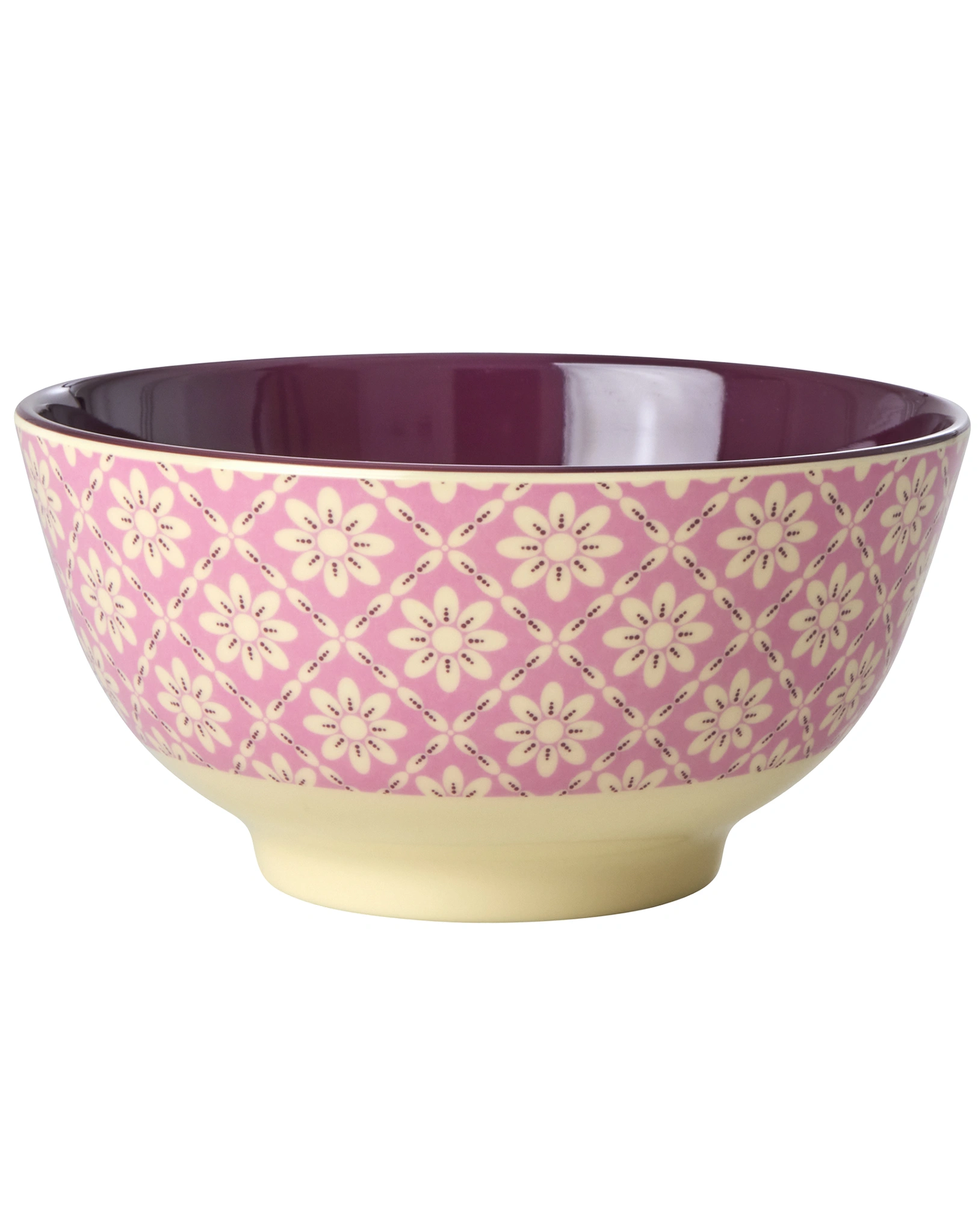 Melaminschüssel GRAPHIC FLOWER medium in pink