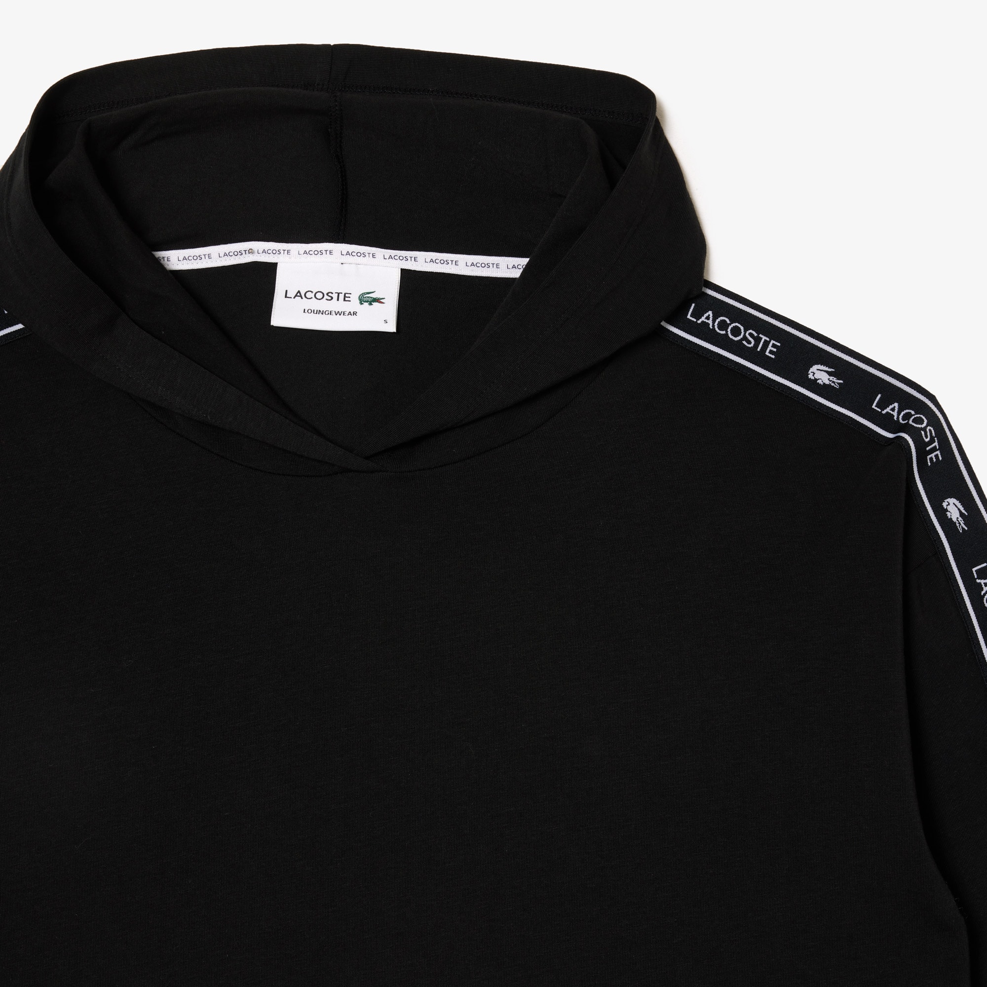 Sweatshirt d'intérieur à capuche en coton stretch Vêtements d’intérieur & de nuit - Noir - Lacoste - Femme