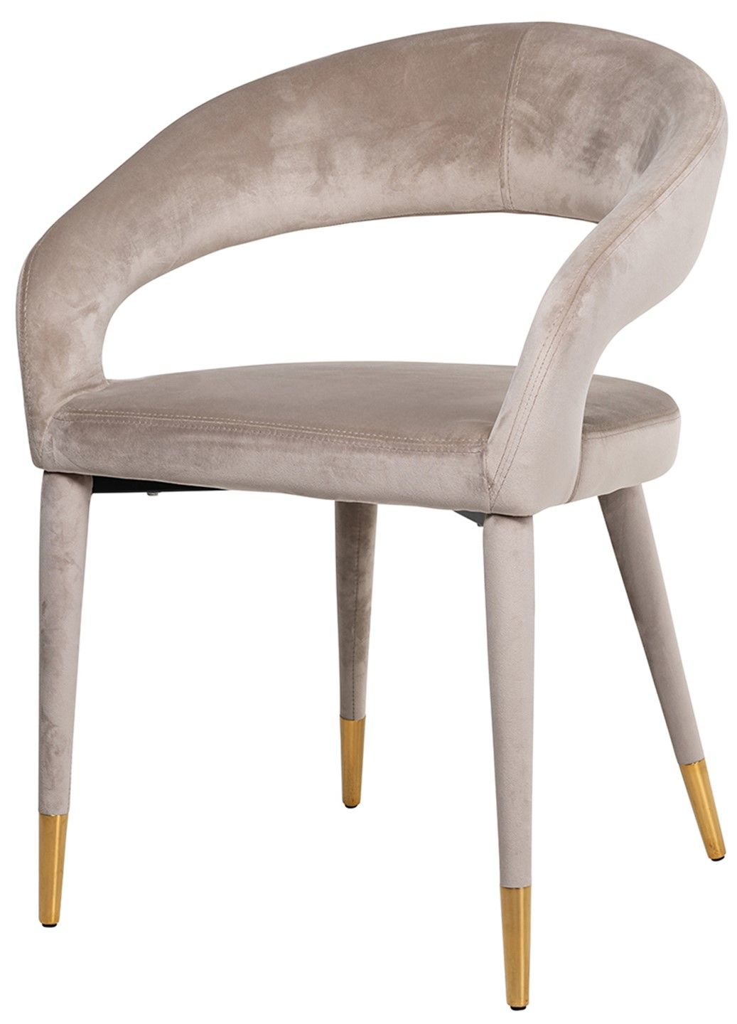 Eetkamerstoel 210753 Khaki Velvet Gia B59 x D58 x H81 cm