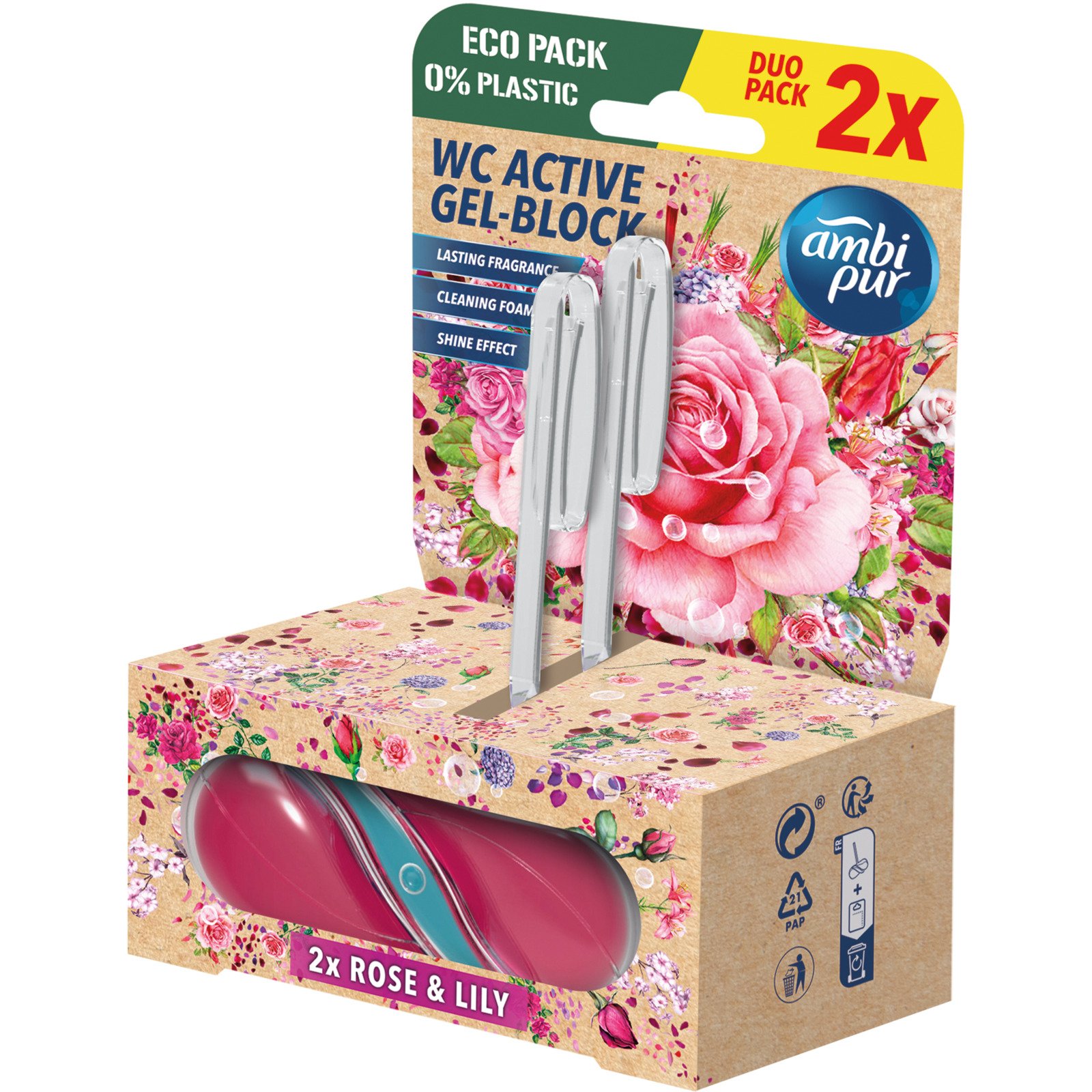AmbiPur WC-Block Rose & Lilie 2 x 45 g