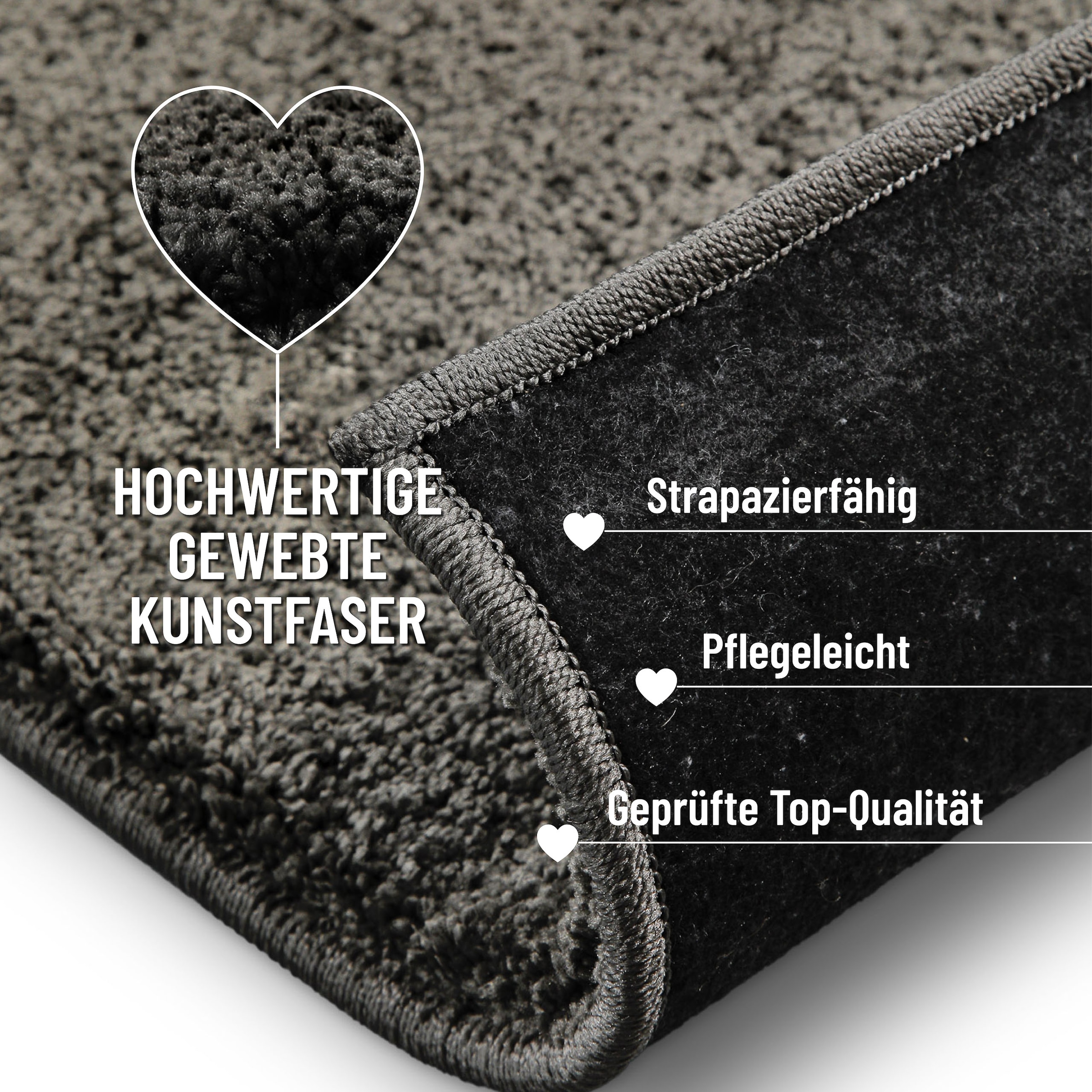 Wecon home Basics Hochflor-Teppich »Nova, auch als Läufer, auch quadratisch« rechteckig 25 mm Höhe Shaggy gewebt, Läufer, robust, Wohnzimmer, Schlafzimmer