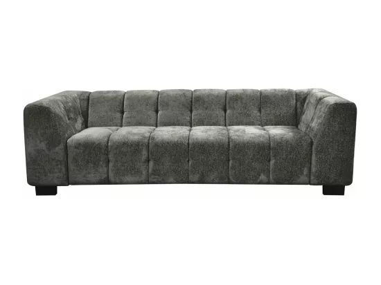 Canapé droit design en tissu chenille 3 places 