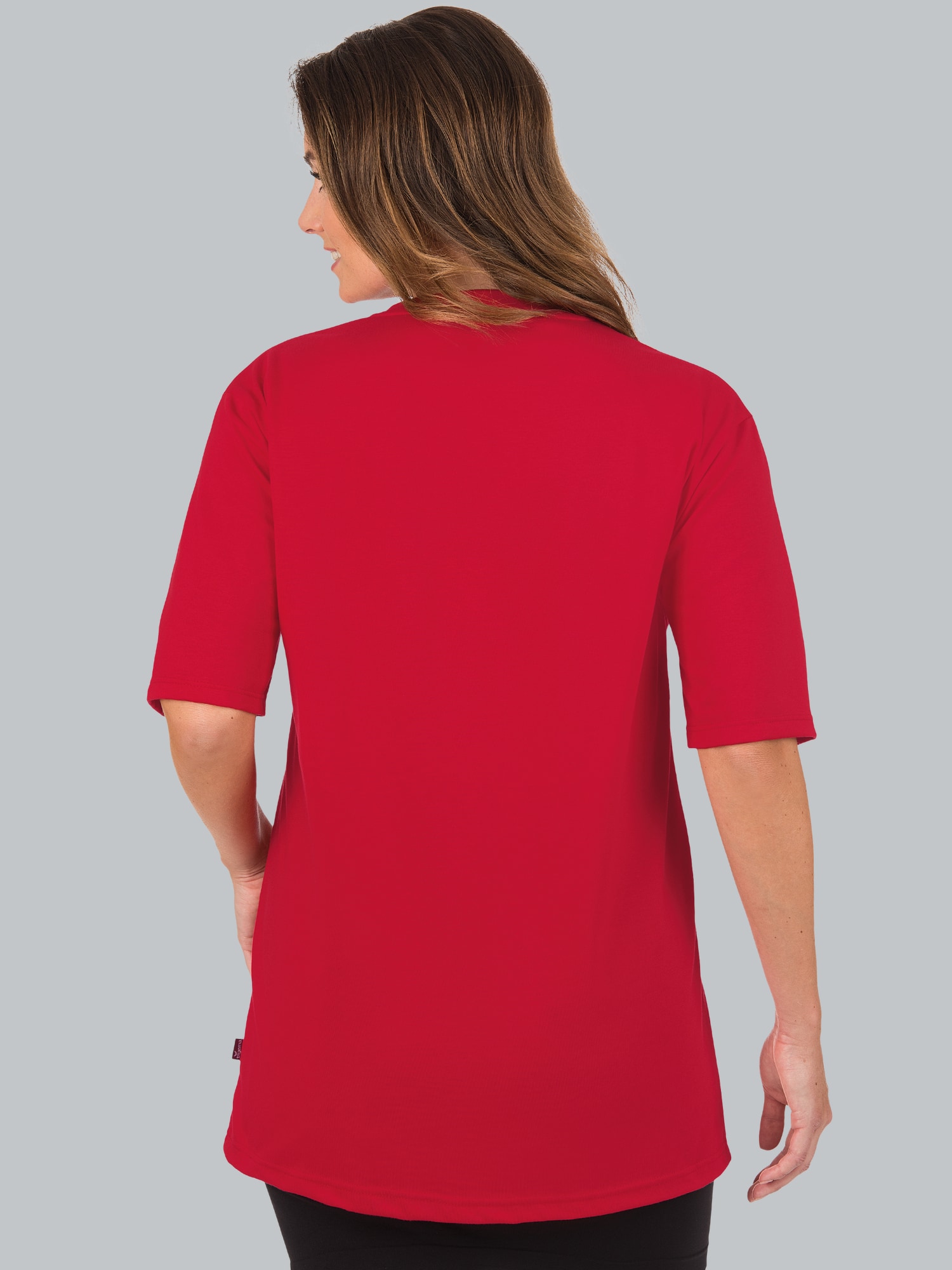 V-Shirt DELUXE Baumwolle Kirsch