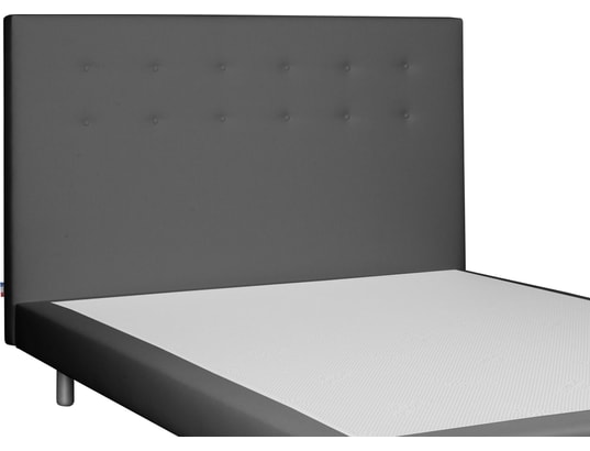 CONCEPT1 - Lit déco Cannes 160x200cm gris foncé