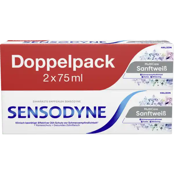 MultiCare Sanftweiß Zahnpasta 2er Pack