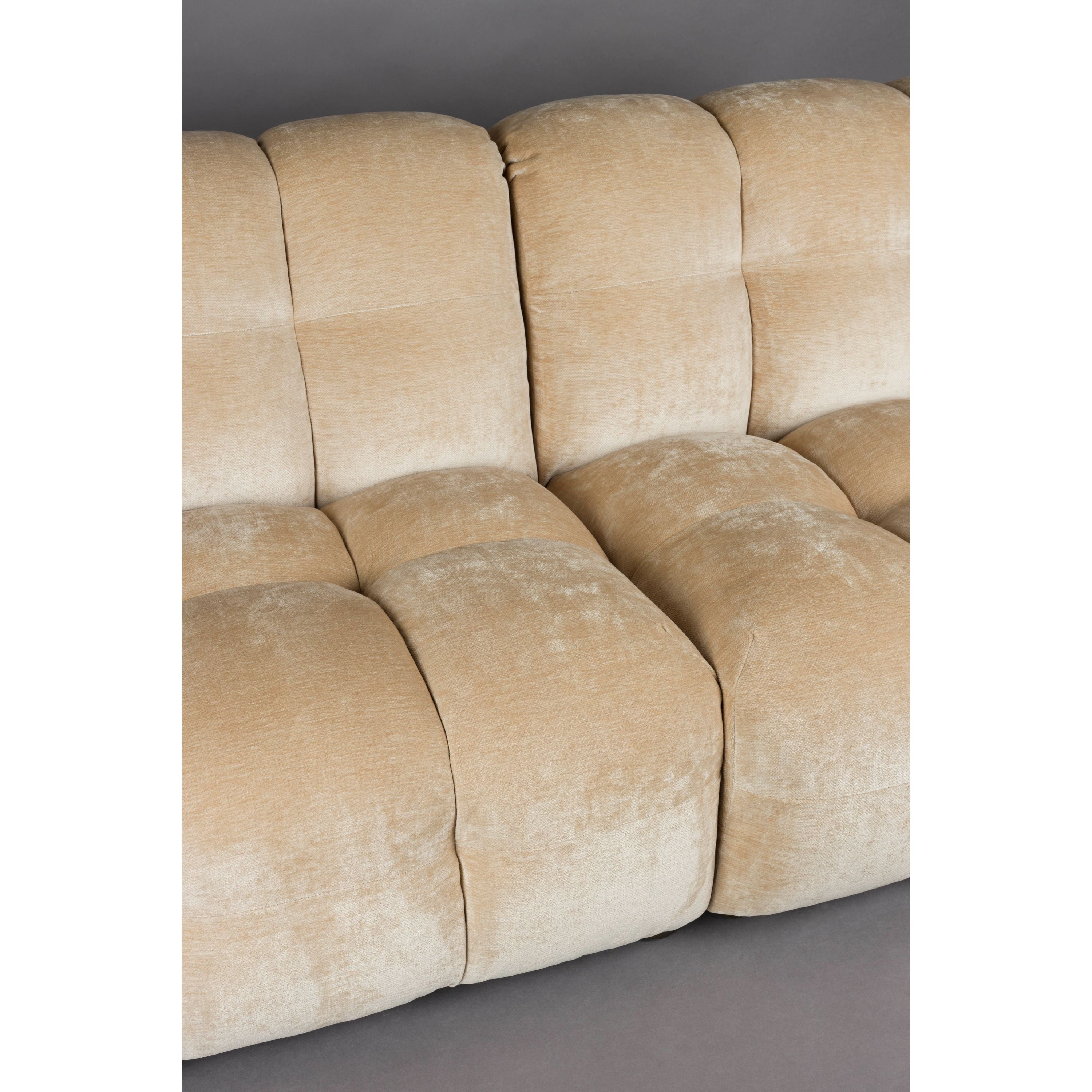 Dutchbone Hackman 4,5-zitsbank Velours Beige