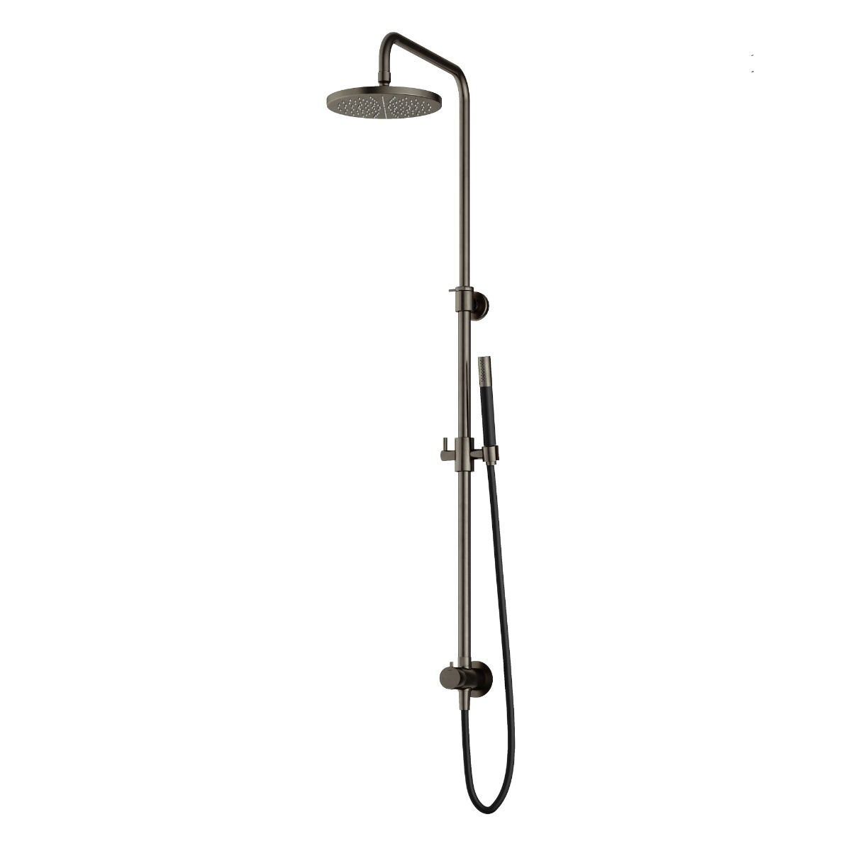 Hotbath Cobber M438 stortdouche met staafhanddouche en 20cm hoofddouche verouderd ijzer
