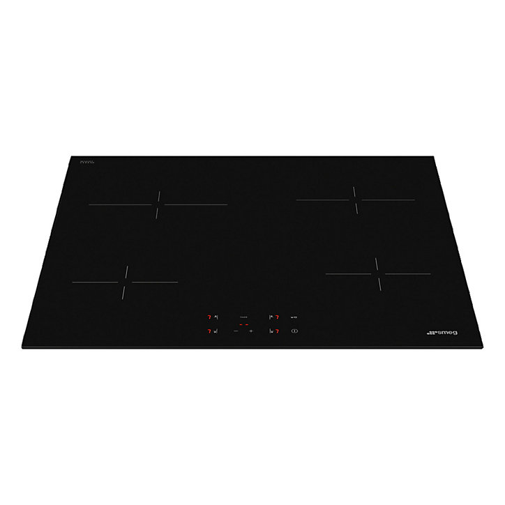 Plaque de cuisson en vitrocéramique 4 foyers Elementi L. 60 cm SE264TD1 Smeg verre noir