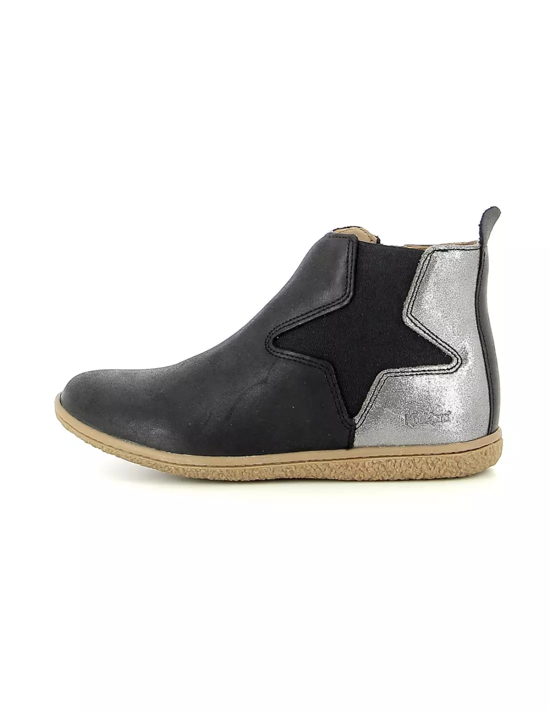 KICKERS VERMILLON NOIR ARG 744611 - Bottes Noirargent