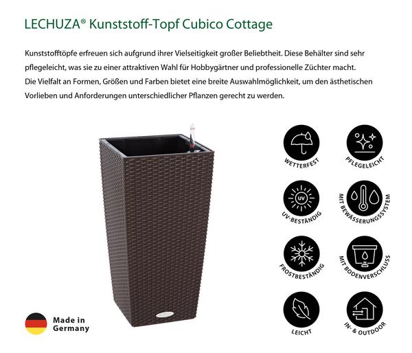 LECHUZA® Kunststoff-Topf Cubico Cottage,