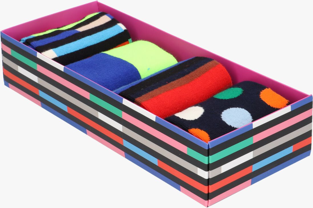 HAPPY SOCKS blauwe happy socks sokken 4-pack classic socks gift set