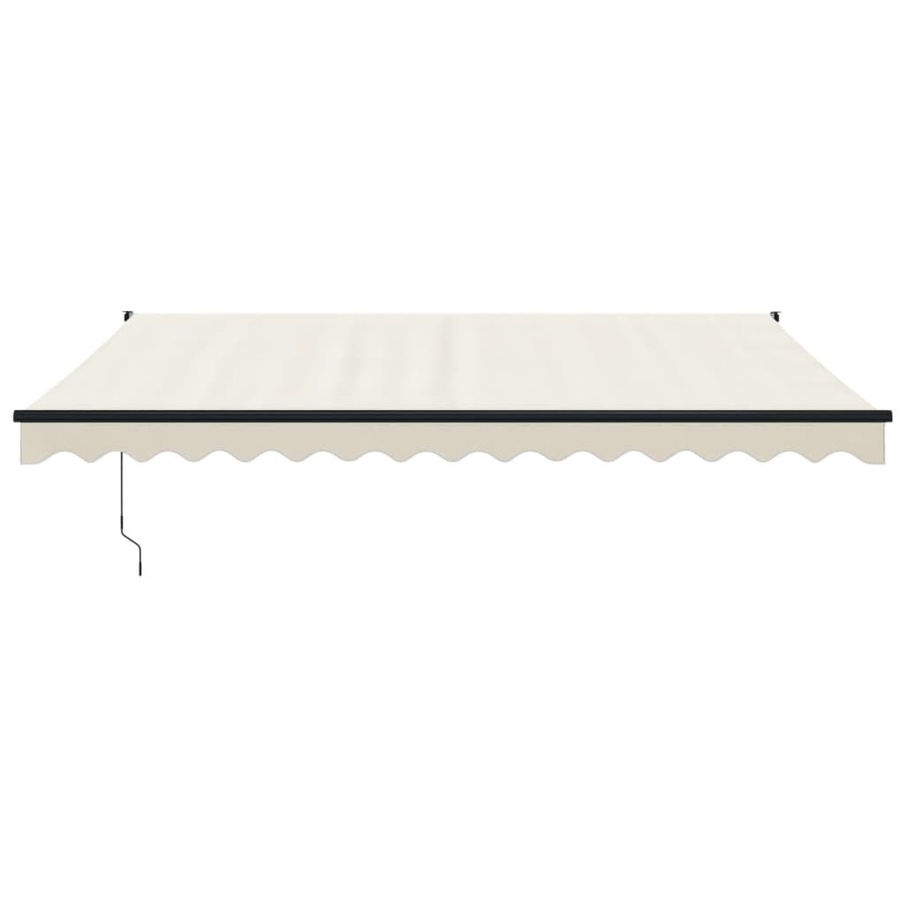 Auvent rétractable crème 4x3 m tissu et aluminium