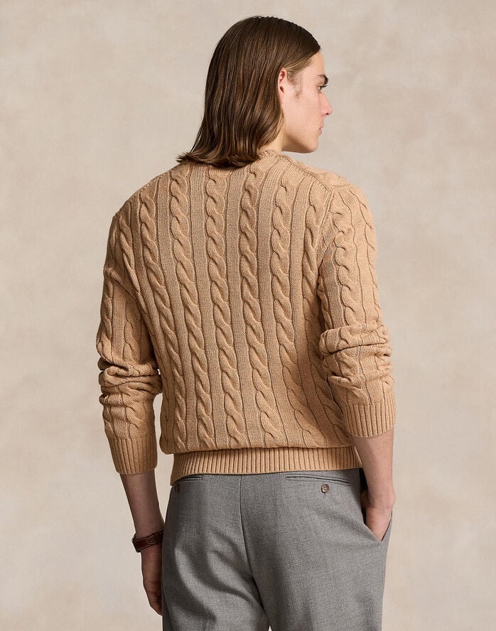 Polo Ralph Lauren COTTON CABLE-LSL-SWT Camel melange