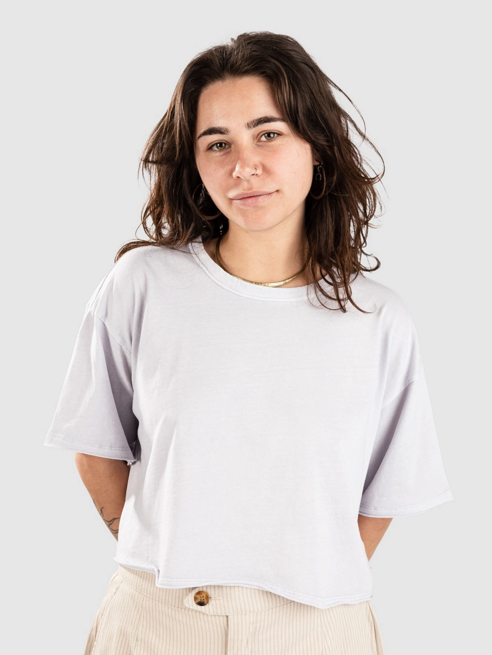 Vans Relaxed Crop Wash T-Shirt evening haze