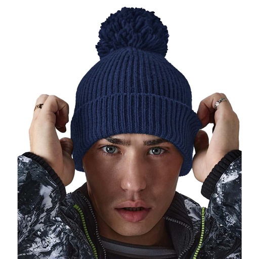 Gorro Beanie De Punto Engineered Con Pom Pom Beechfield
