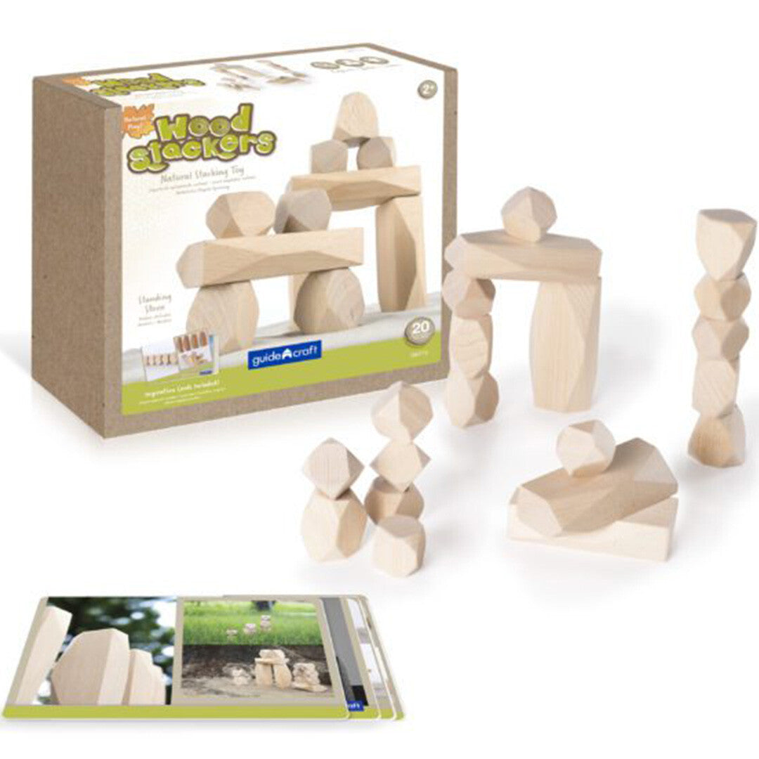 Guidecraft houten stapelstenen - 20st
