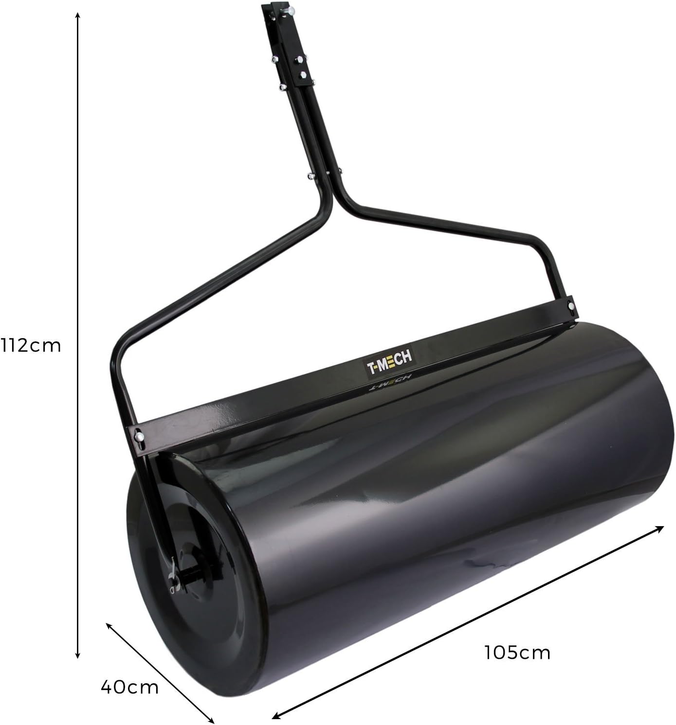 T-Mech 120L Anhängewalze Gartenrolle Rasenroller Gartenwalze Rasenwalze Bodenwalze Rasenroller Gartenroller zum Anhängen