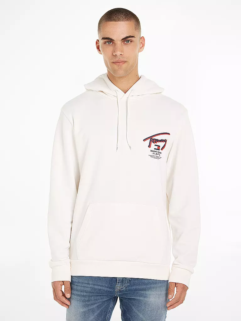 TOMMY JEANS Kapuzensweater - Hoodie  weiss