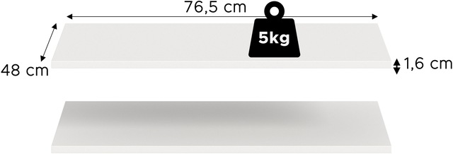 Home affaire Einlegeboden »Skarde, Einlegeböden 77 cm« 2 Stk. tlg. Skarde, Einlegeboden 2er Set, 77 cm