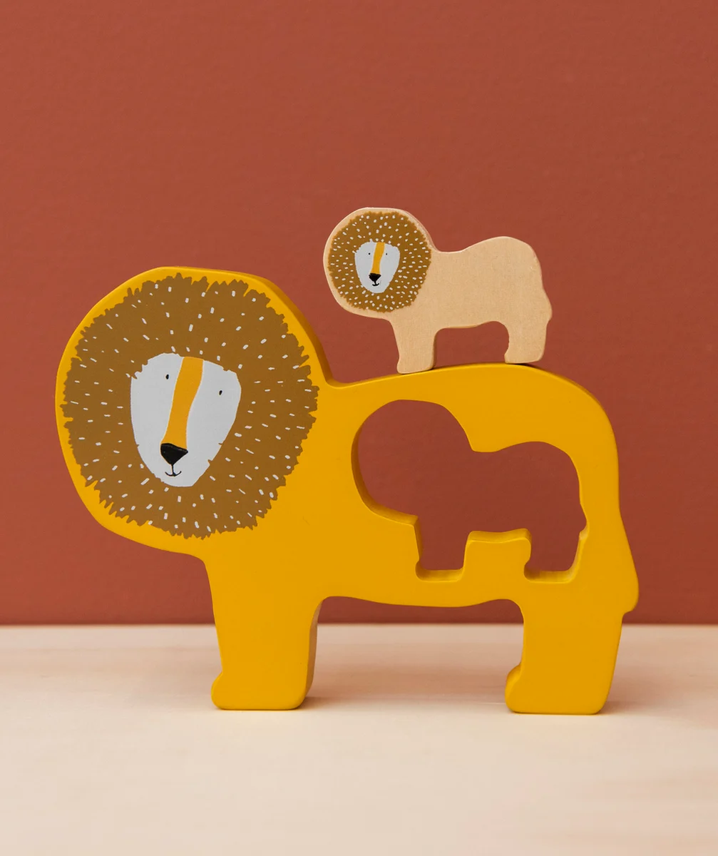 TRIXIEPUZZLE EN BOIS BÉBÉ LION