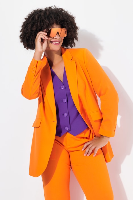 Blazer, Straight Oversized, farbiges Futter