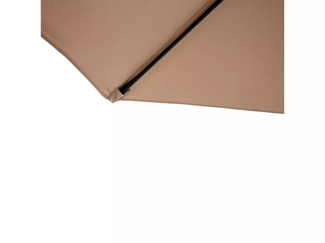 Parasol déporté en acier - 100% tissu polyester - pour balcon jardin plage - Sans Base - 294x294x250cm - Kaki