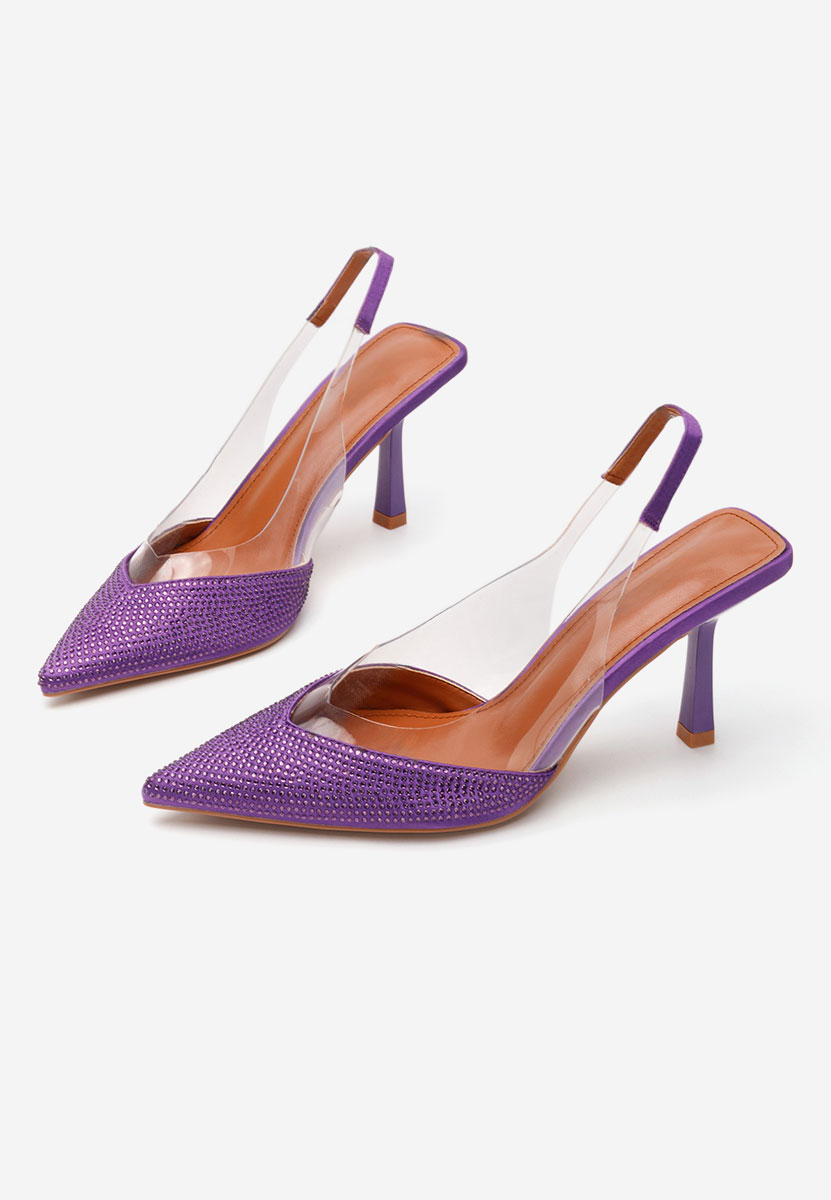 Chaussures slingback mauves Marylena