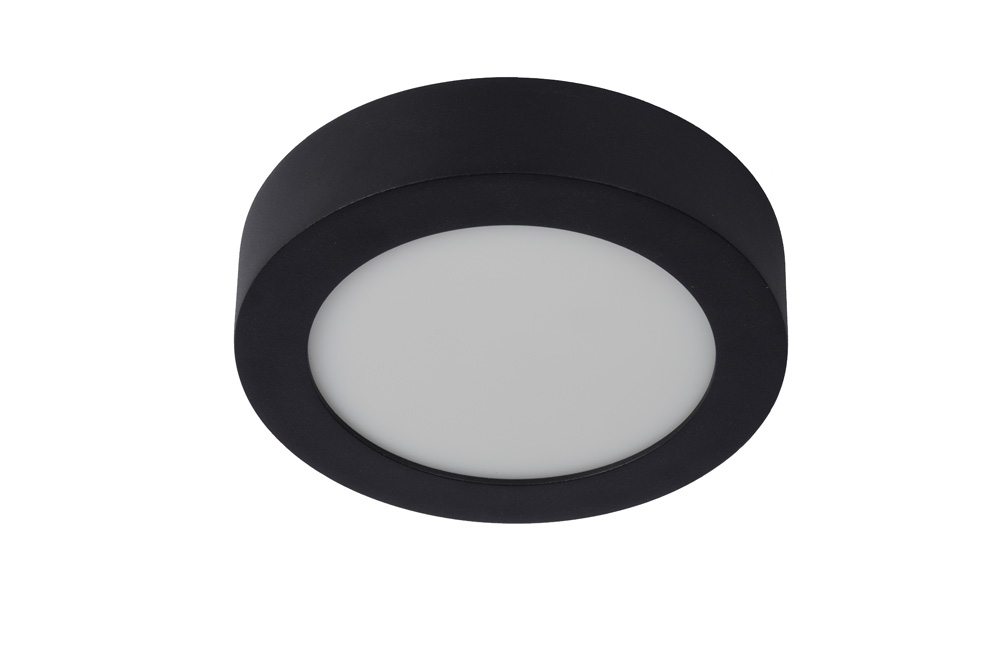 Lucide Brice ronde plafondlamp 18cm 11W zwart