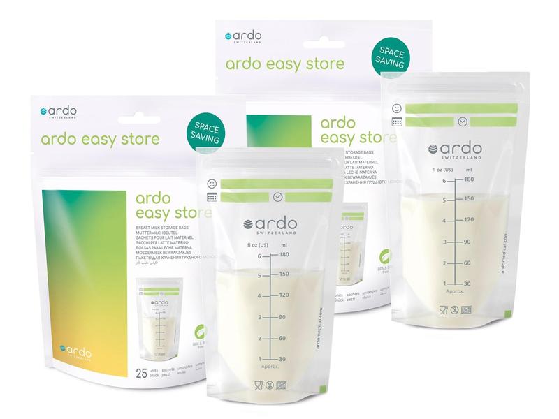ARDO Muttermilchbeutel Easy Store 2 x 25 Stück Muttermilchbehälter Easy Store, 50 Stück