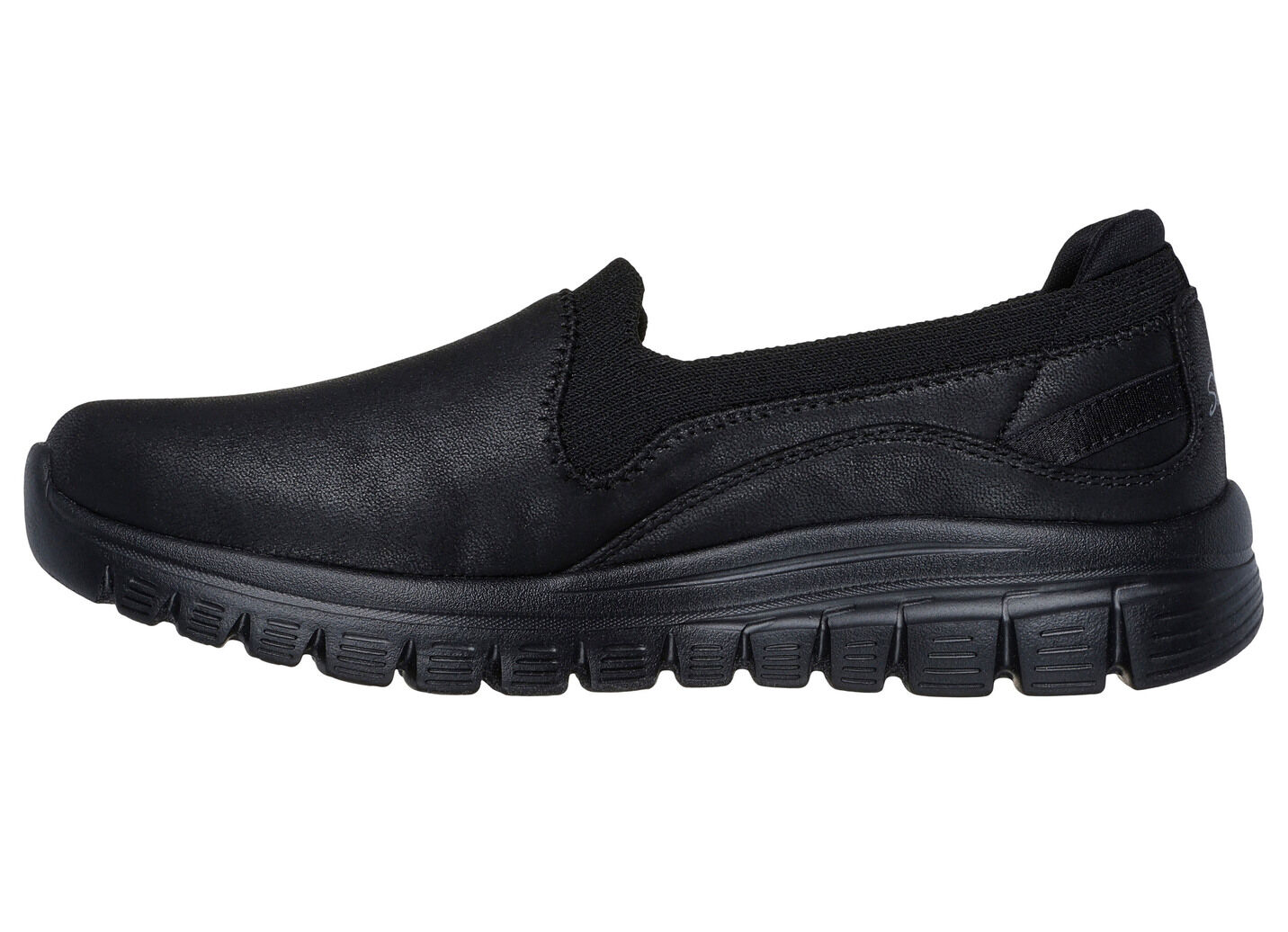 SKECHERS, klassiche Damen-Slipper, aus Synthetik und elastischem Strick-Material
