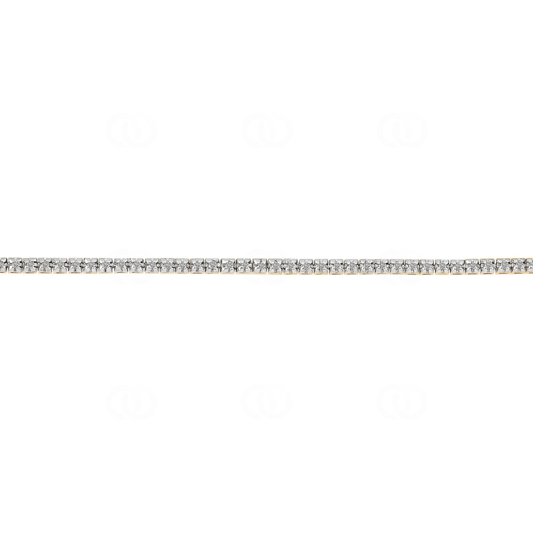 0.50 Karat Diamanten Tennisarmband 750/18 K Gelbgold