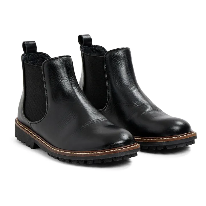 Bonpoint Bottes Cuir Mathis | Noir