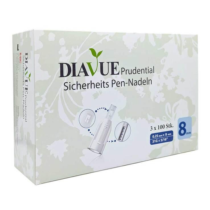 Diavue Prudential Sicherheits Pen-Nadeln 31 Gx8 mm, 3X100 St