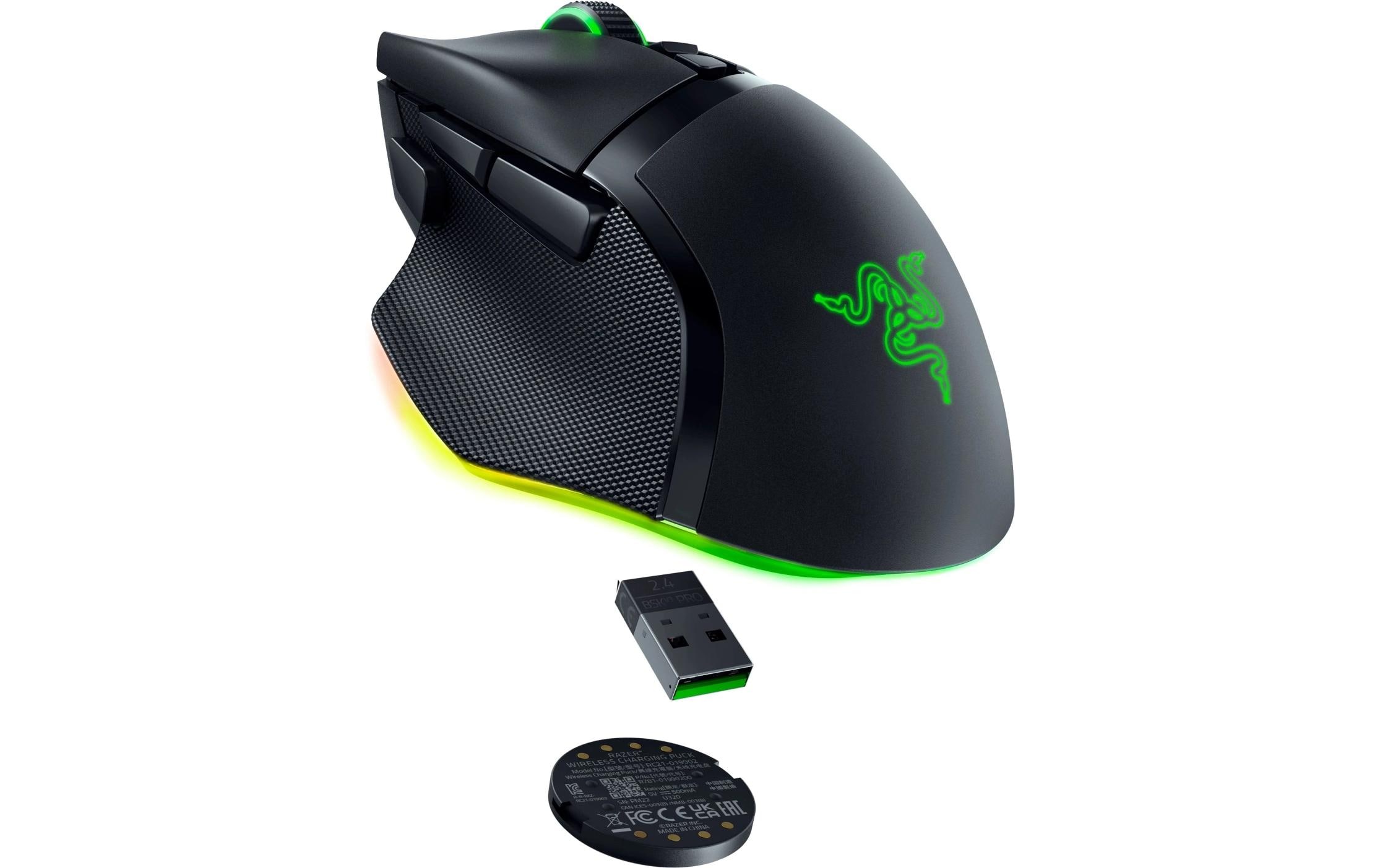 Gaming-Maus Razer Basilisk V3 Pro 35k Schwarz<br>Kabelloser ergonomischer RGB-Gaming-Maus