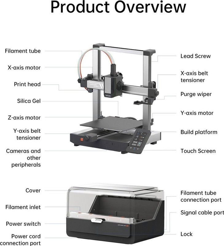 Anycubic - Kobra 3D Printer - Multicolor - 250x250x260mm - Slim Printen