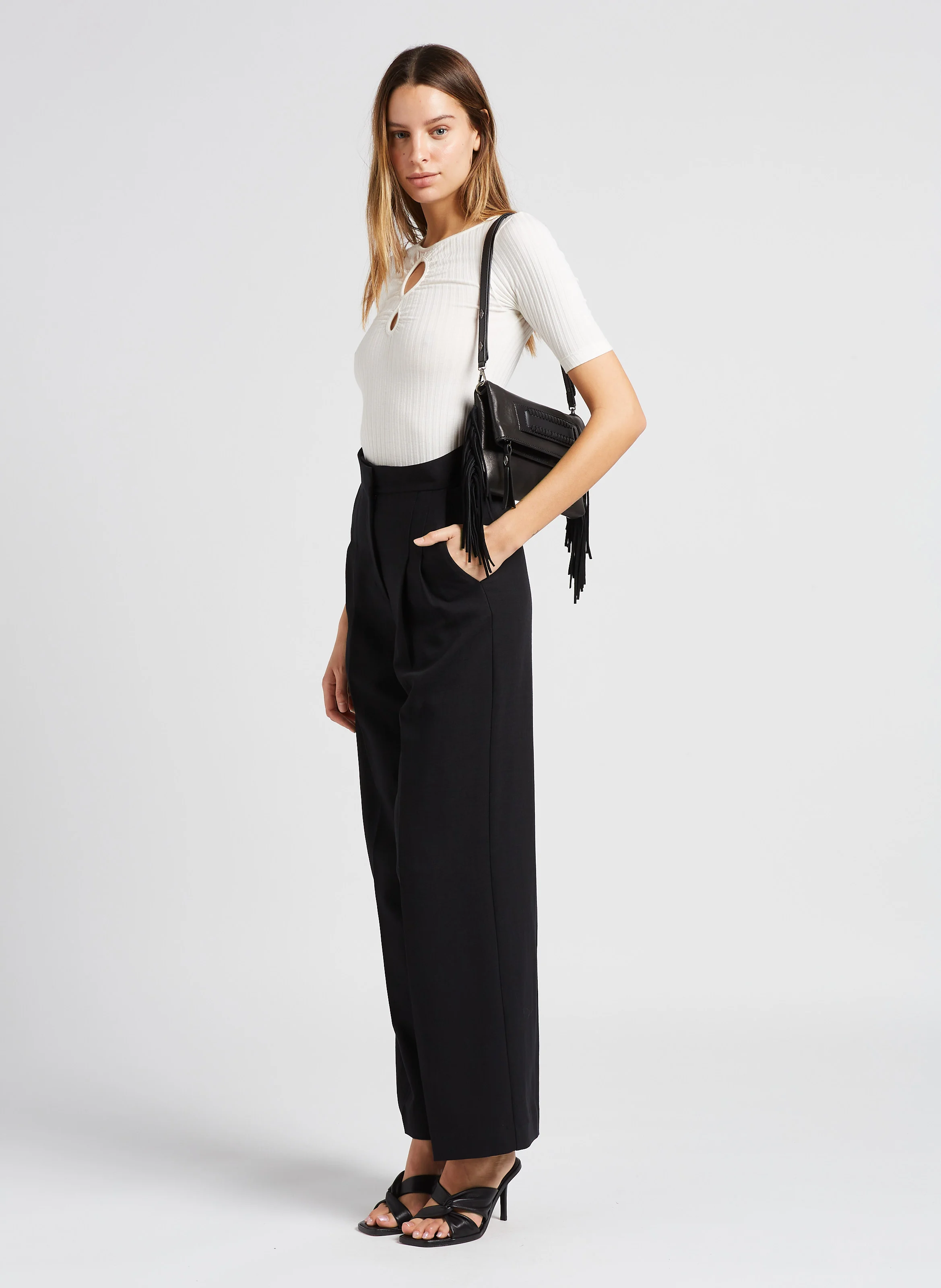 EDWIN - Pantalon large taille haute | Noir