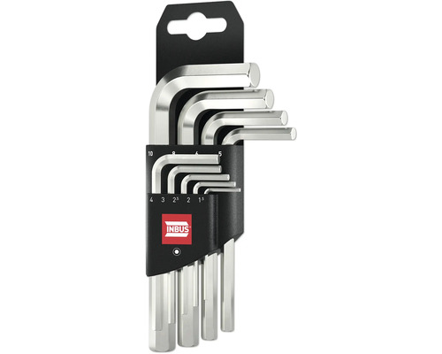 INBUS® 70150 Hoekschroevendraaierset 9-delig, 1,5–10 mm — Gemaakt in Duitsland