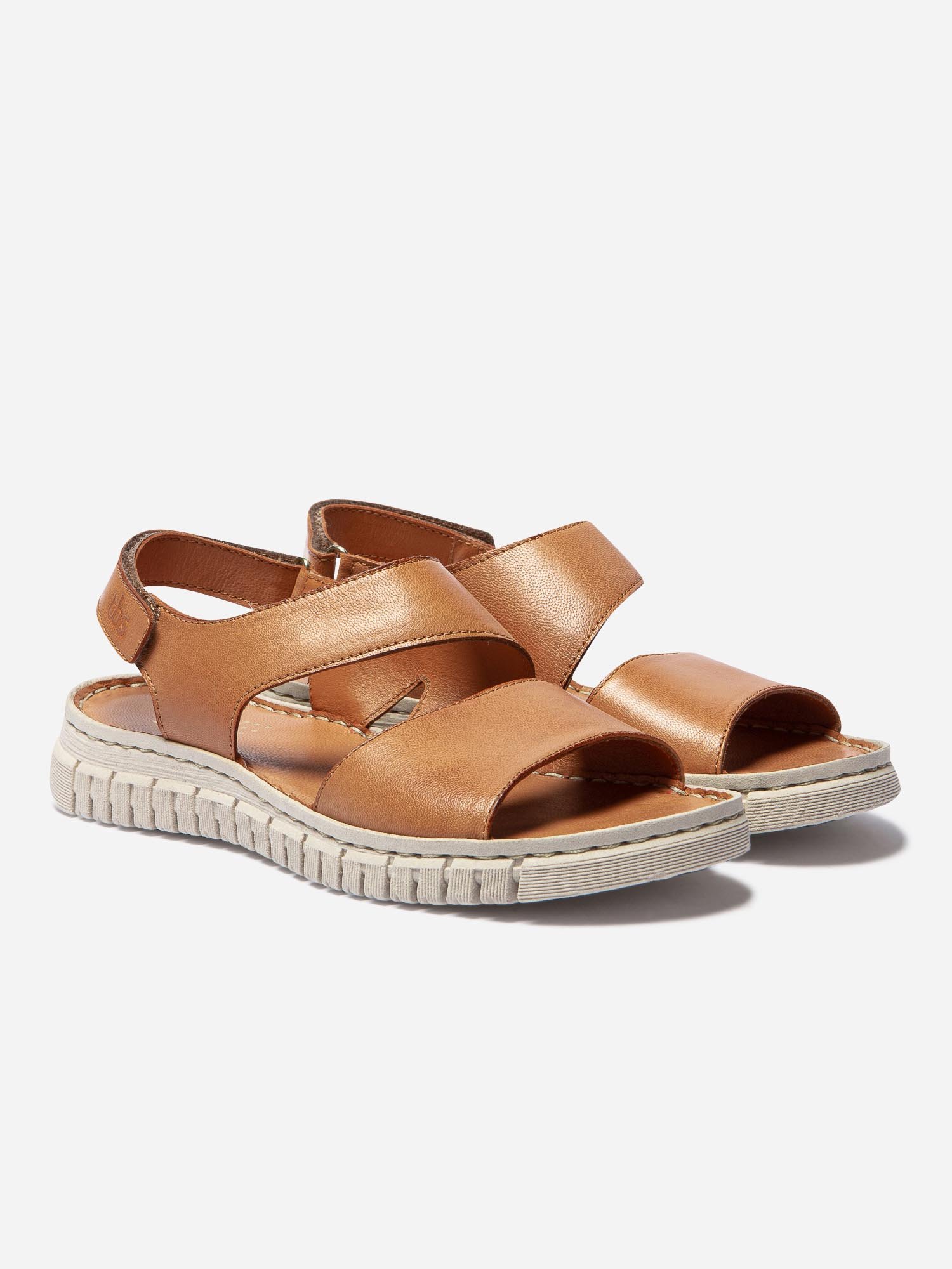 Sandales Compensées Femme Bride a Scratch Camel