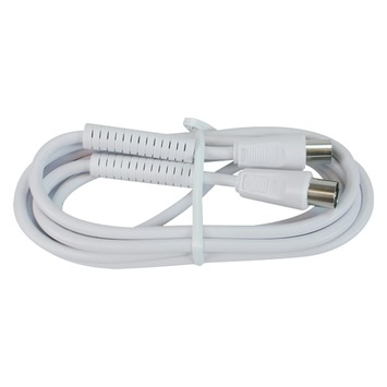 Q-Link coax kabel 3CV2 HF stekker 1 meter rechtwit