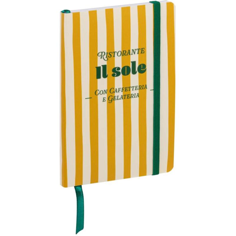 Dolce Amore, Carnet brochure souple A6 10,5x14,8 cm, 128 pages, uni, marquepage, fermeture à élastique, ass.