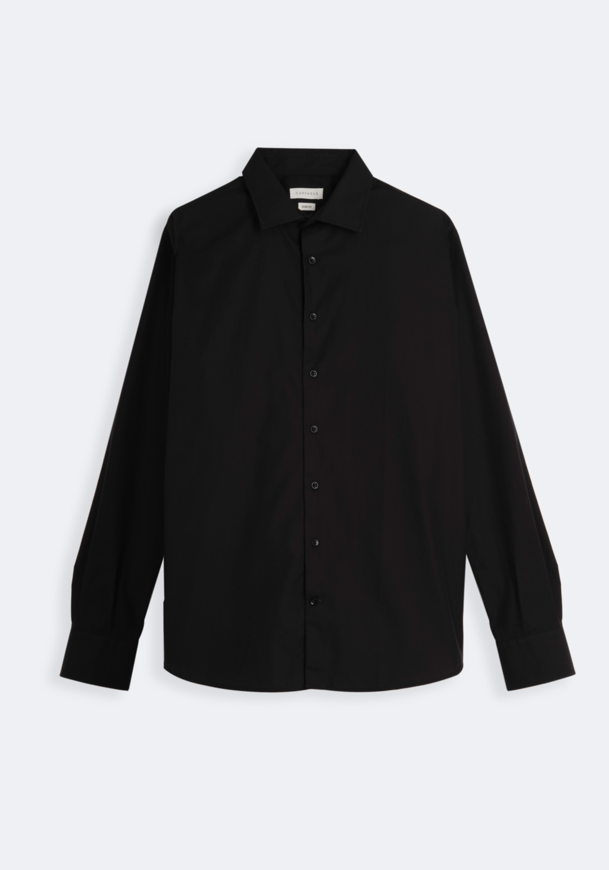Carpasus Klassisches Herren-Hemd Slim Fit Schwarz