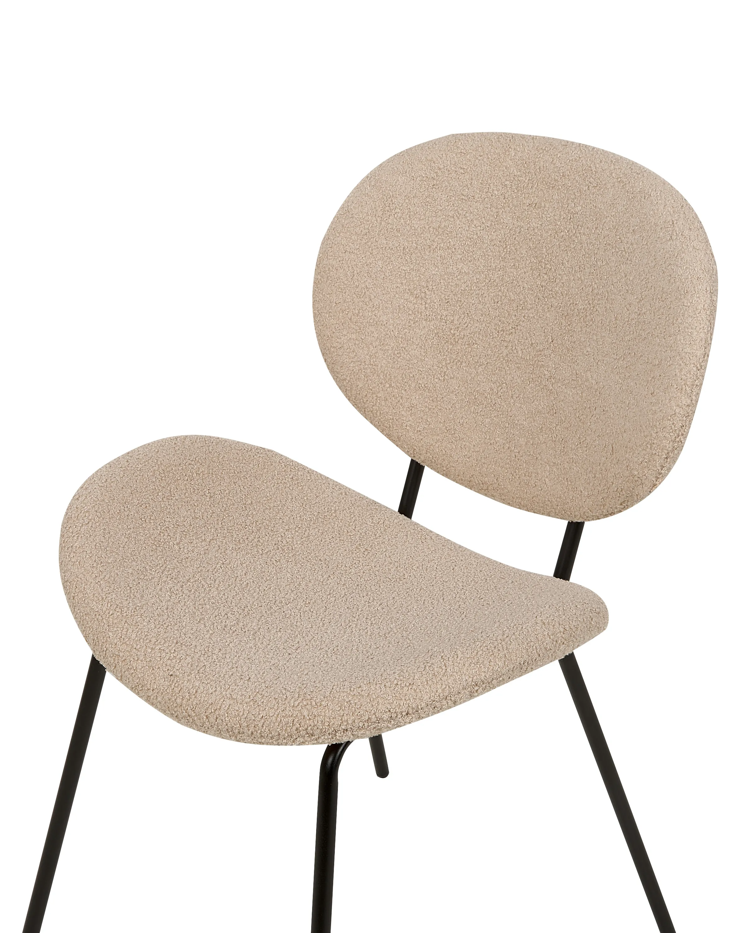 Set van 2 eetkamerstoelen LUANA Bouclé Taupe