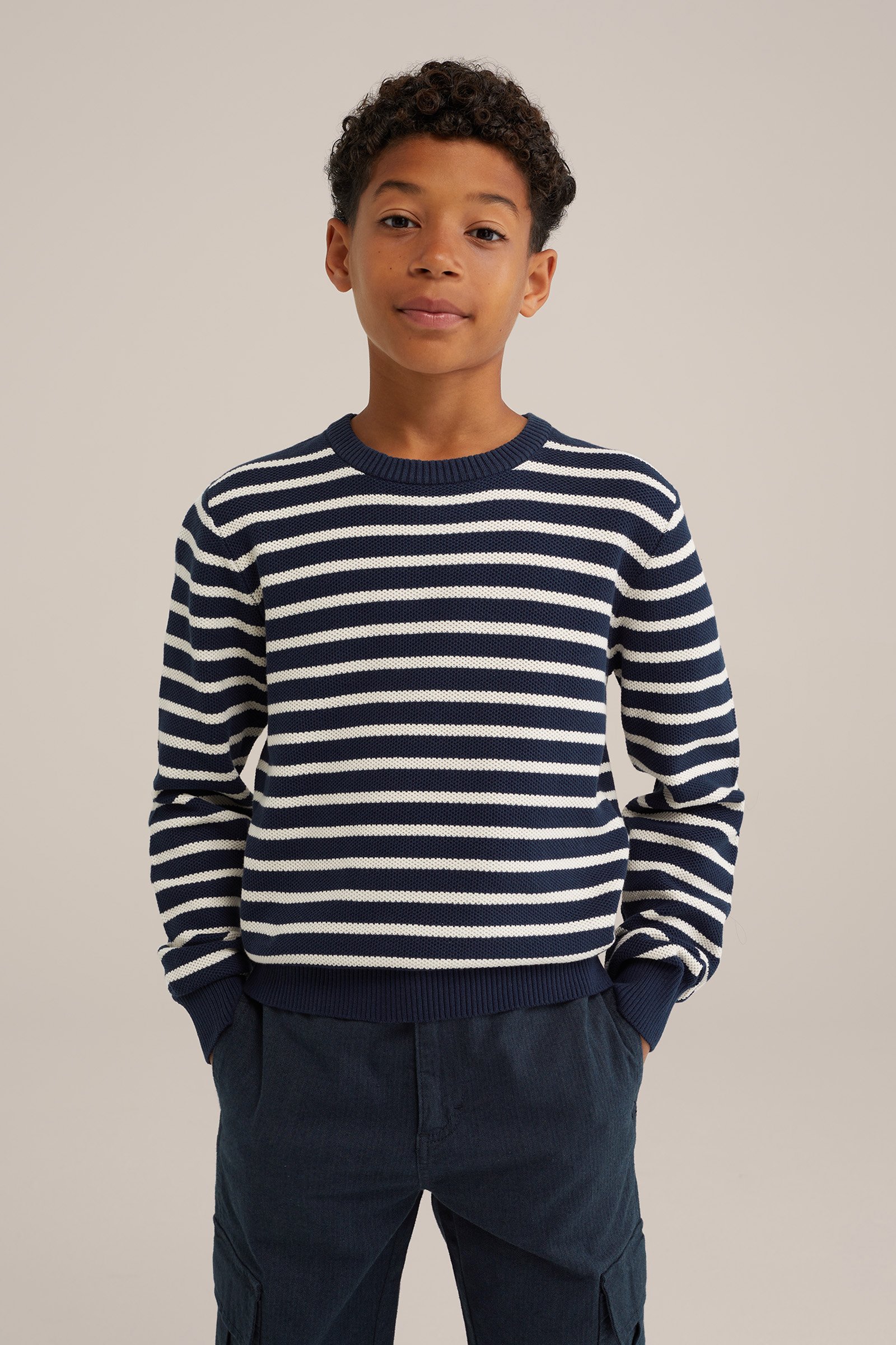 Jongens trui met dessin Blue Ridge Donkerblauw