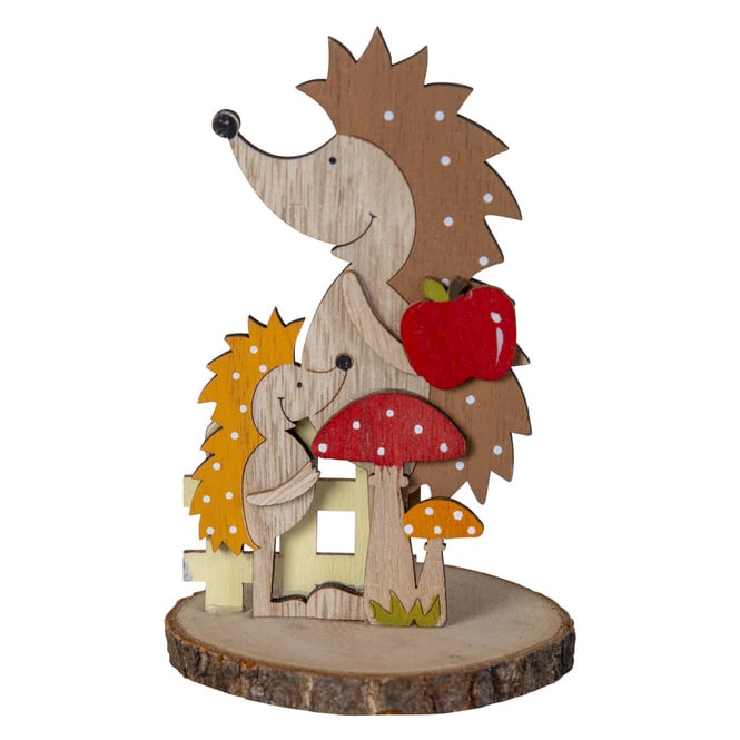 Standdeko - Igel - aus Holz - ca. 8 x 8 x 15,5 cm