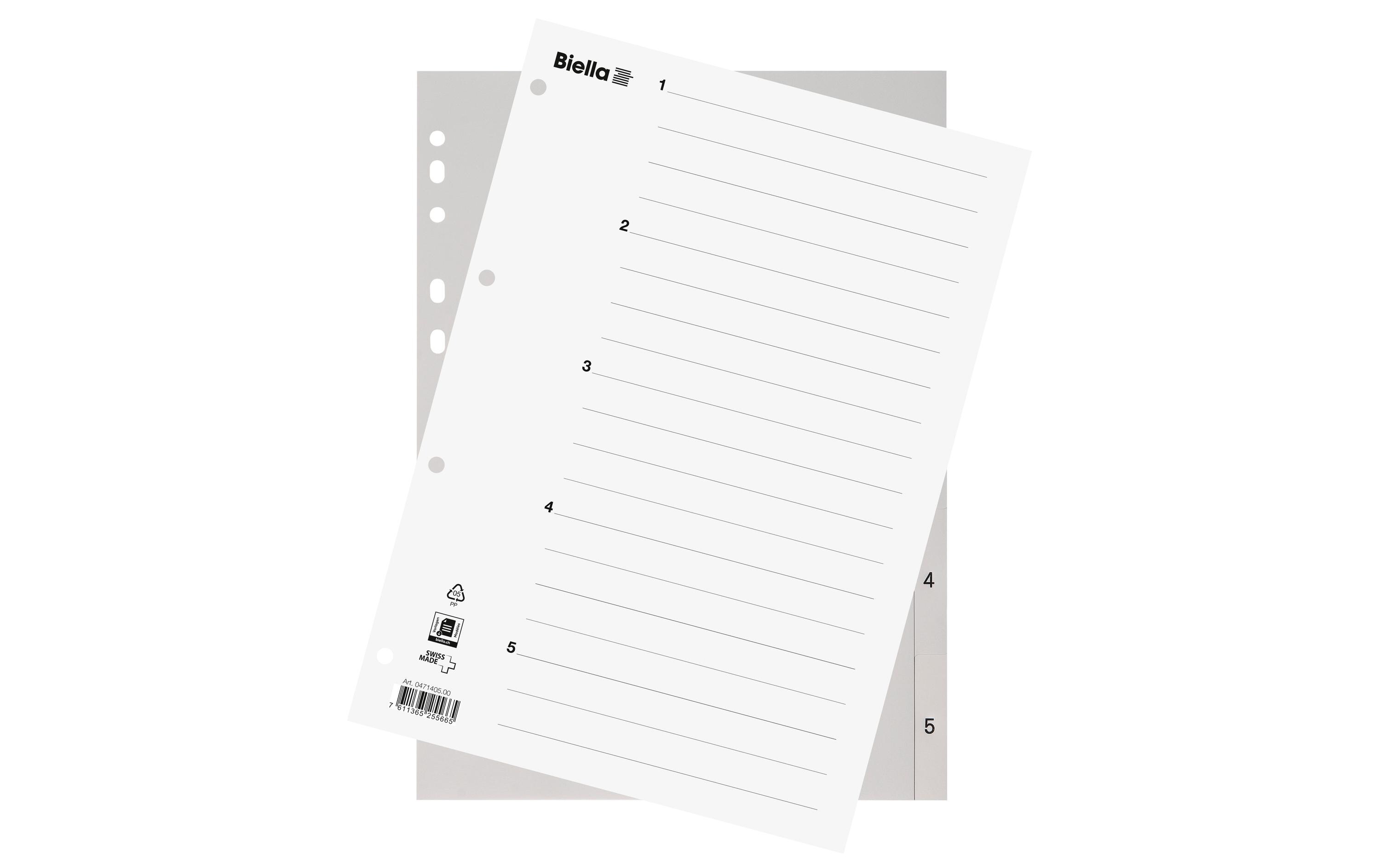 Register A4, 1-55-teiliges Zahlenregister