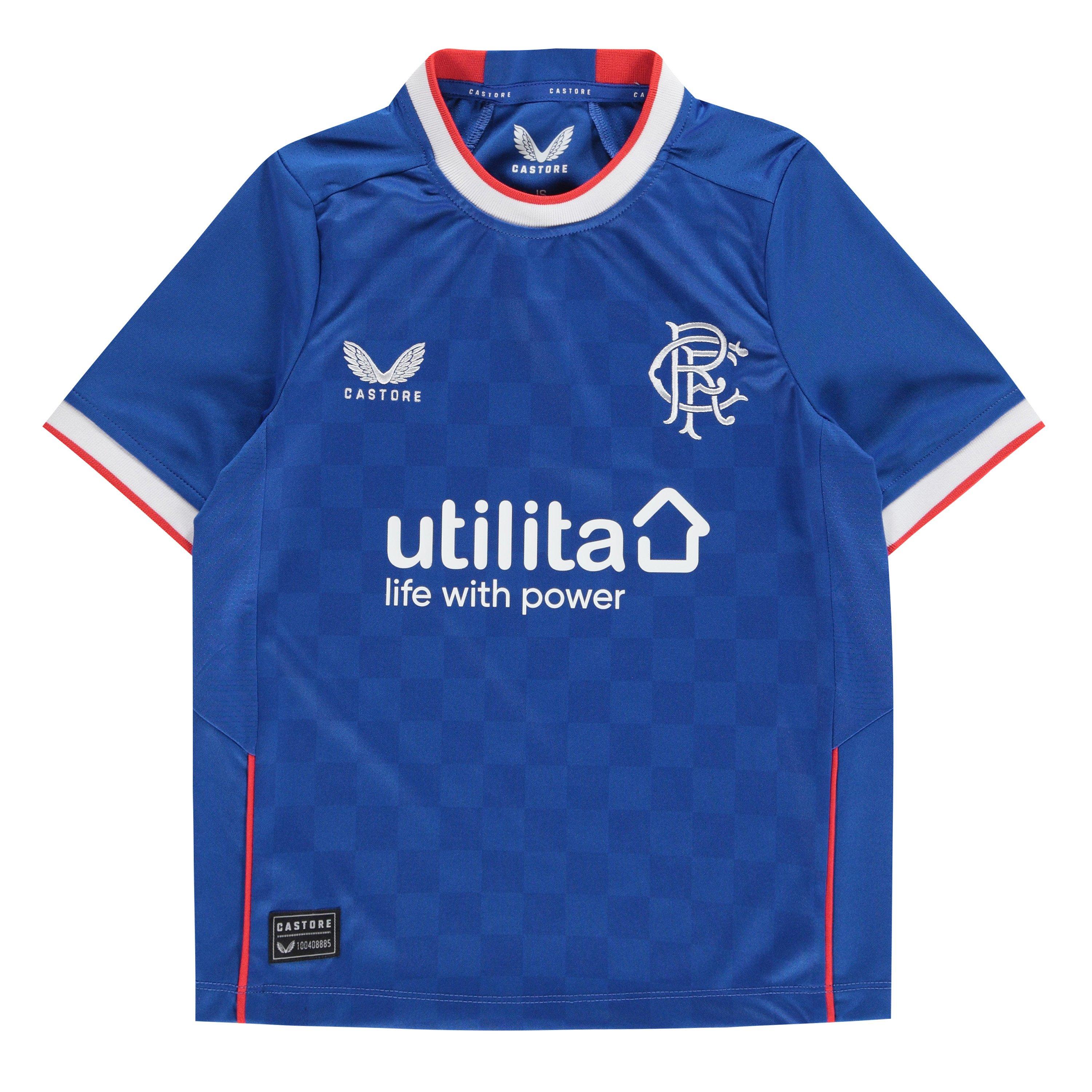 Castore Rangers FC Home Shirt 2022 2023 Junior Boys