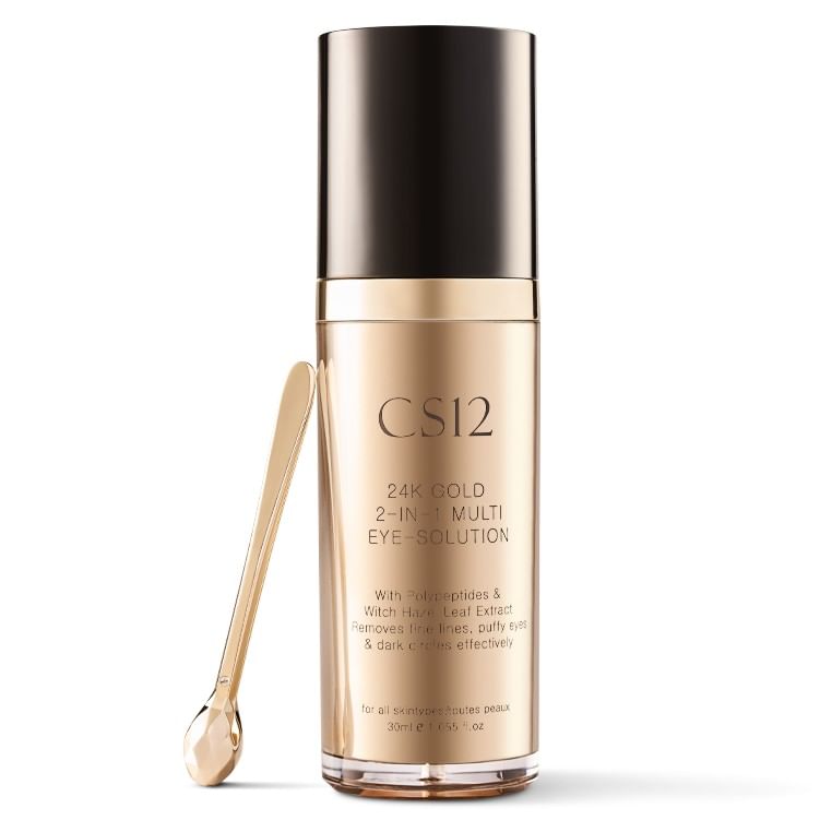 CS12 - 24K gouden 2-in-1 multi-oogoplossing + gouden massagestaaf
