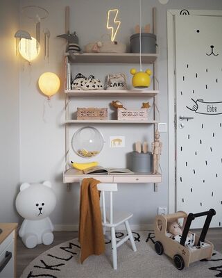 Alice & Fox BIBI Vegglampe Ballong, Grå